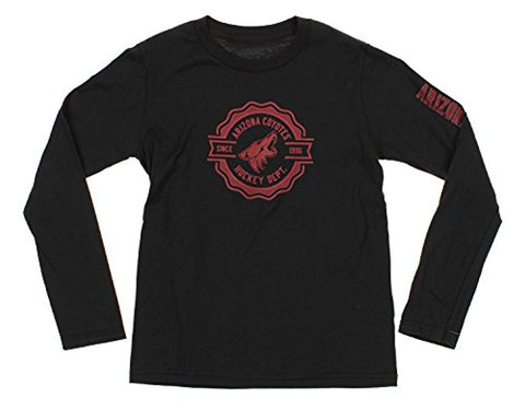 Reebok NHL Arizona Coyotes Youth Iconic Long Sleeve Tee, Black