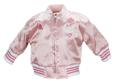 Adidas NCAA Newborn California Golden Bears Satin Cheer Jacket - Pink