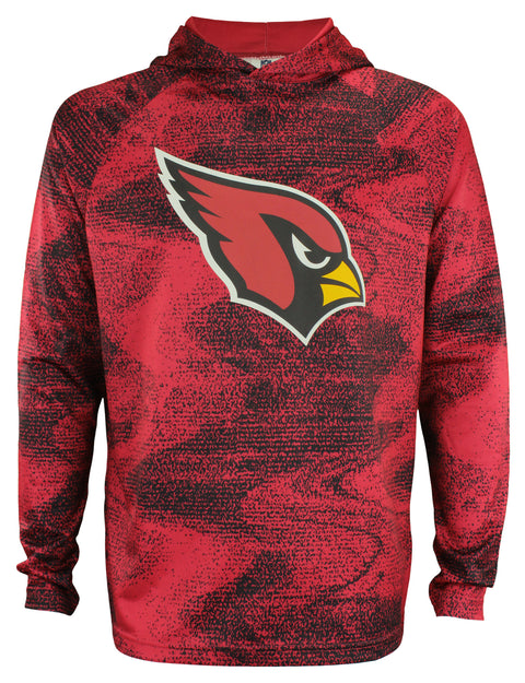 Zubaz NFL Arizona Cardinals Men's Static Body Lightweight  French Terry Hoodie
