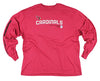 Reebok NFL Men's Arizona Cardinals NFC West Long Sleeve Shirt, Red