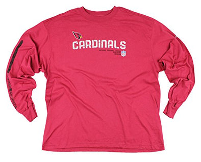 Reebok NFL Men's Arizona Cardinals NFC West Long Sleeve Shirt, Red