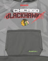 Reebok NHL Hockey Boys Kids Chicago Blackhawks Forecheck PlayDry TNT Pullover Hoodie, Grey