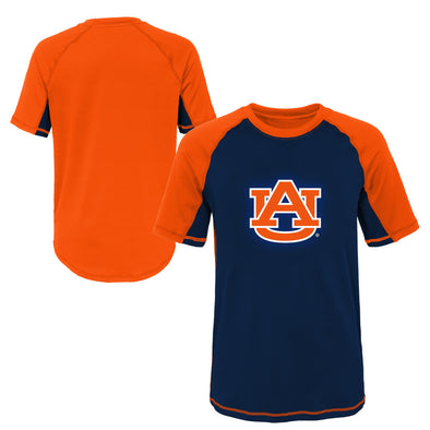 Outerstuff NCAA Youth Auburn Tigers Color Block Rash Guard Shirt