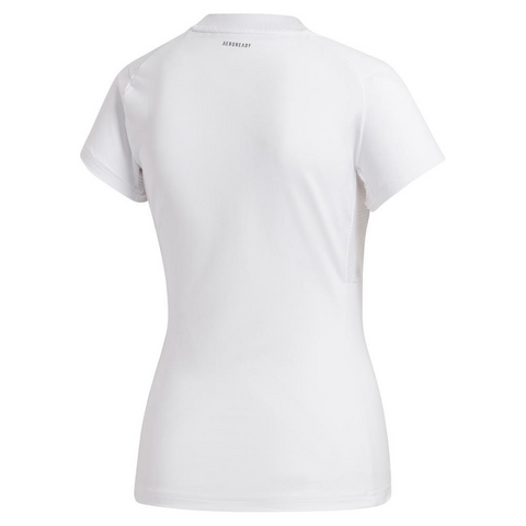 Adidas Women's Tennis Tee Shirt, White / Grey Four