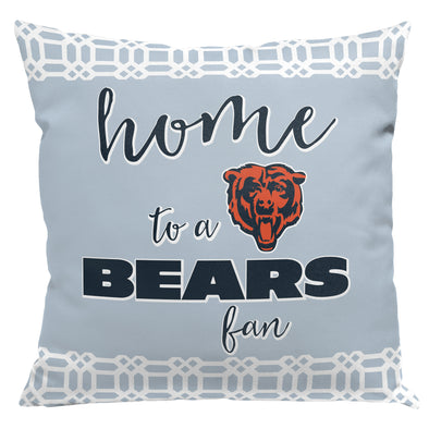 Northwest NFL Chicago Bears Sweet Home Fan 2 Piece Throw Pillow Cover, 18x18