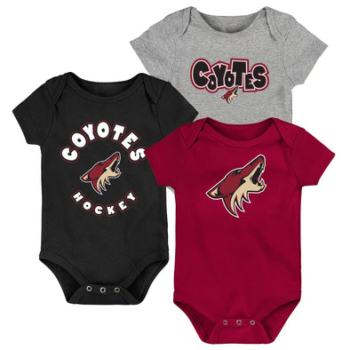 Outerstuff NHL Infant Arizona Coyotes Everyday Fan 3-Pack Creeper Set