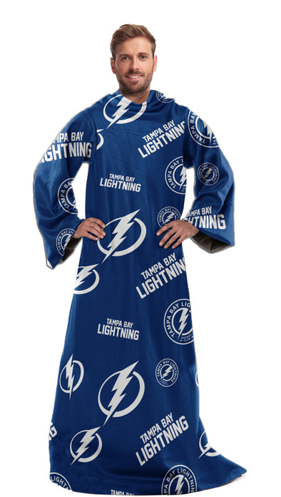 Northwest NHL Tampa Bay Lightning Toss Silk Touch Comfy Throw with Sleeves