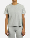 Adidas Women's Sport ID Short Sleeve T-Shirt, Grey/Raw Green, Size XL