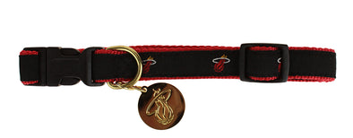 Sporty K9 NBA Miami Heat Ribbon Dog Collar