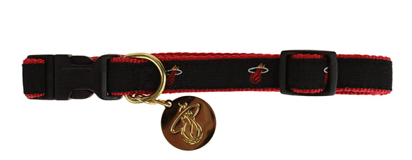 Sporty K9 NBA Miami Heat Ribbon Dog Collar