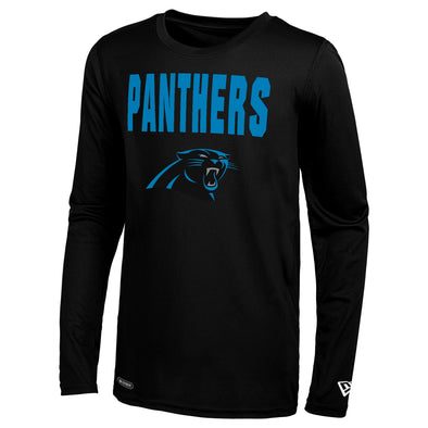 New Era NFL Men's Carolina Panthers 50 Yard Line Long Sleeve Poly Dri-Tek Tee