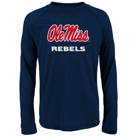 Outerstuff NCAA Youth (8-20) Ole Miss Rebels Performance ReplenLong Sleeve Shirt