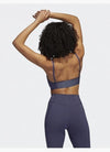 Adidas Women's Yoga Studio Light-Support Better Level Bra- Shadow Navy