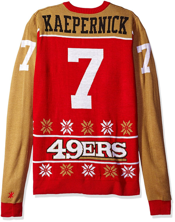 KLEW NFL Men's San Francisco 49ers Colin Kaepernick #7 Ugly Sweater