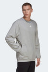 Adidas Men's TRVL Lightweight Pullover Sweatshirt, Medium Grey Heather