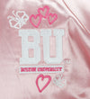 Adidas NCAA Infant Girls Boston University Varsity Satin Jacket - Pink