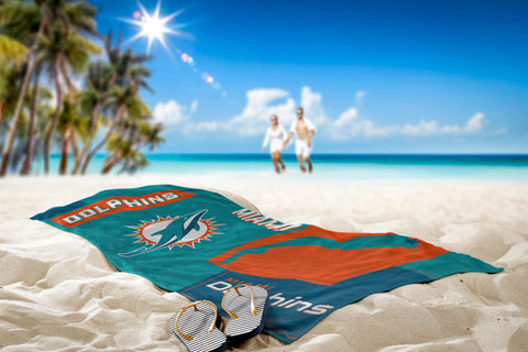 Northwest NFL Miami Dolphins State Line Beach Towel