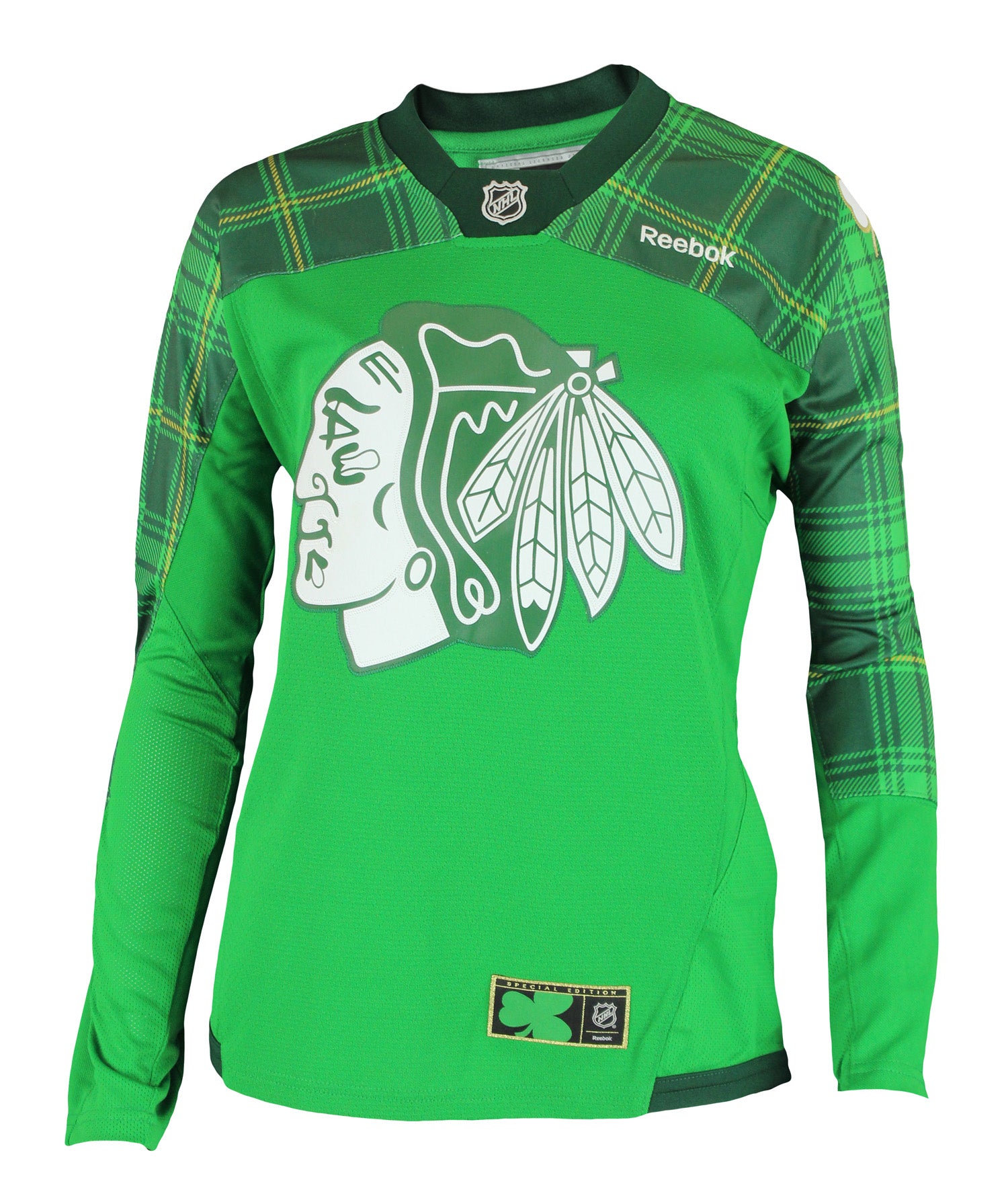 Reebok NHL Women's Chicago Blackhawks St. Patty's Day Jersey, Green –  Fanletic