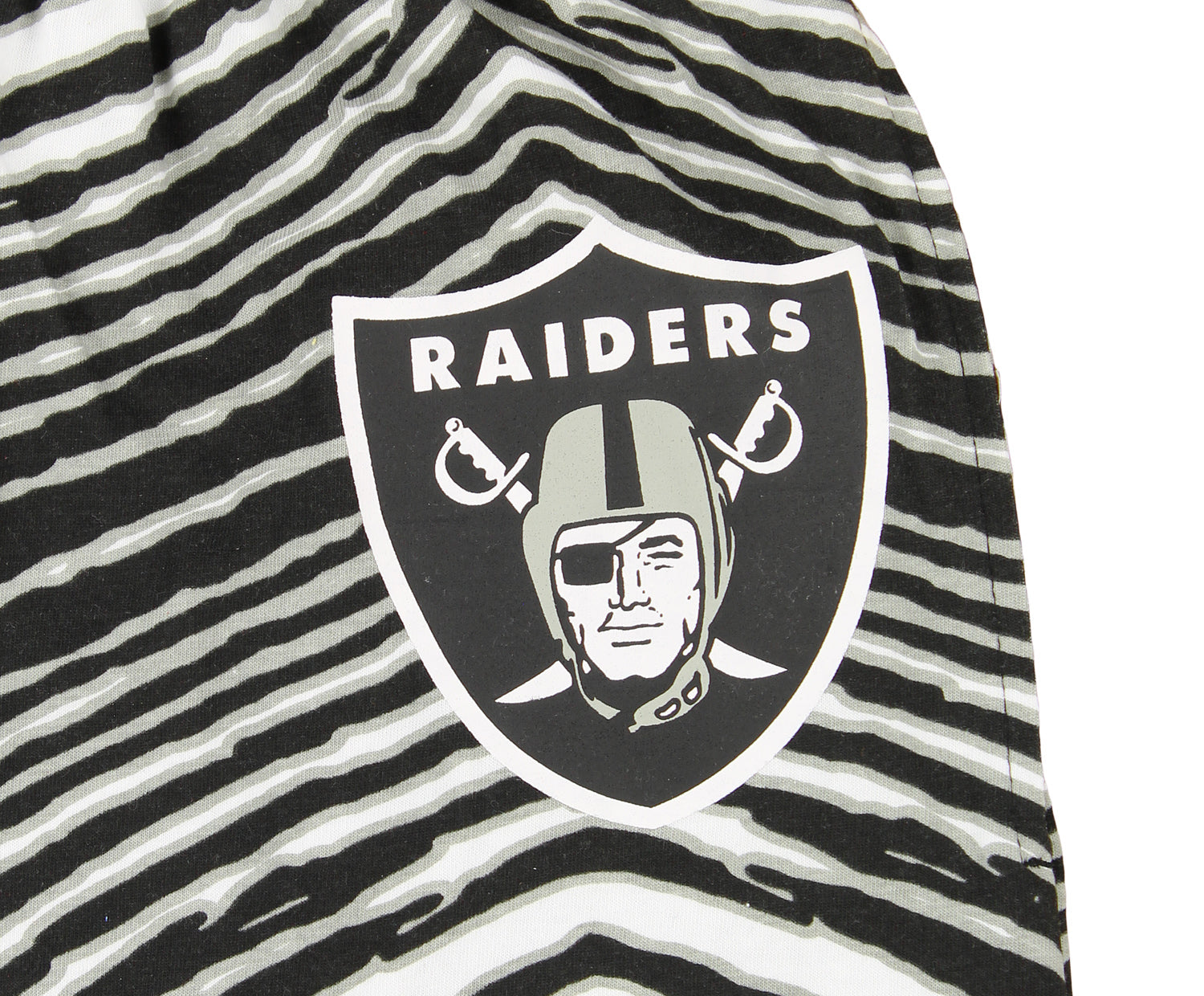 Zubaz Las Vegas Raiders NFL Men's Zebra Left Hip Logo Lounge Pant