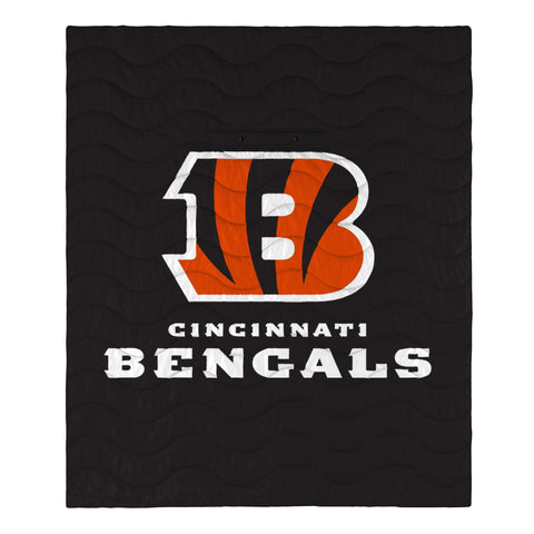 FOCO NFL Cincinnati Bengals Exclusive Outdoor Wearable Big Logo Blanket, 50" x 60"