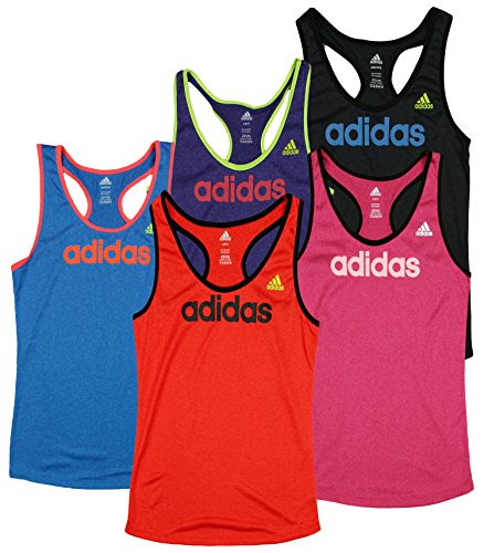 Adidas Youth Girls Heathered Crush Razorback Tank Top, Color Options