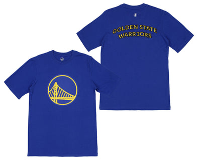 FISLL NBA Men's Golden State Warriors Team Color, Name and Logo Premium T-Shirt