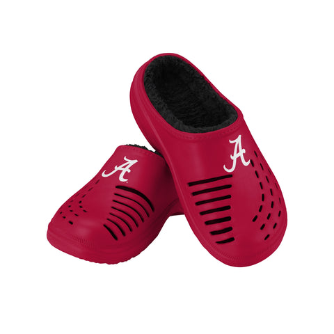 FOCO NCAA Men's Alabama Crimson Tide Sherpa Lined Big Logo Clogs