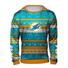 Forever Collectibles NFL Men's Miami Dolphins Hanukkah Ugly Crew Neck Sweater