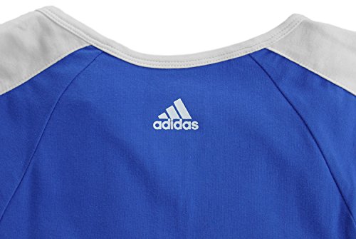 Adidas NBA Women's Oklahoma City Thunder Split Neck Cap Sleeve T-Shirt, Blue