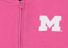 Outerstuff NCAA Women's Michigan Wolverines Zip Up Hoodie, Pink