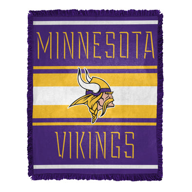 Northwest NFL Minnesota Vikings Nose Tackle Woven Jacquard Throw Blanket