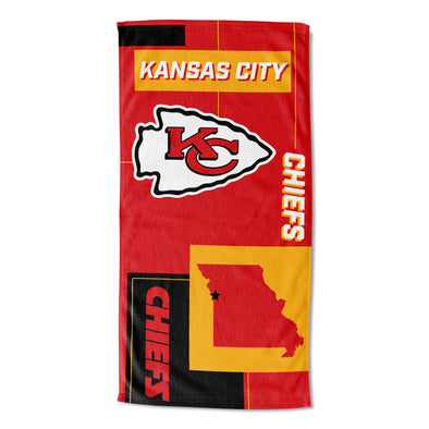 Northwest NFL Kansas City Chiefs State Line Beach Towel