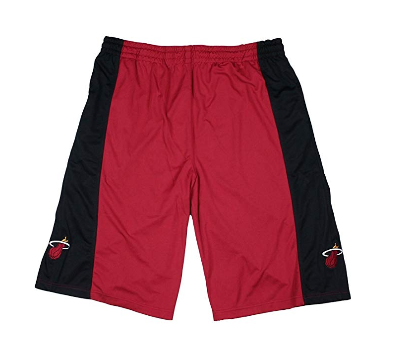 Zipway NBA Men s Big Tall Miami Heat Shorts Red Fanletic